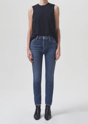 Jeans Agolde Nico High Rise Slim Fit (STRETCH) Mujer Limit | OMYAUWS-51